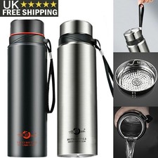 600ML Hot/Cold Water Bottle Double Wall Thermal Flask Stainless Steel Thermos UK
