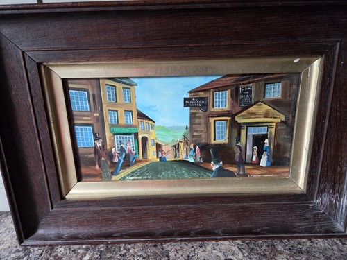 Antique oil painting - oil, board