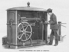 Pooley's Weighbridge & Cover at Brighton Antique Print 1886