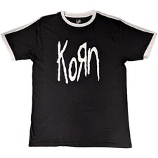 Korn Ringer T-Shirt: Logo (Black) OFFICIAL NEW