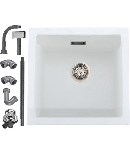 Quartz white kitchen sink - quartz,