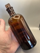 SUPERB VINTAGE EDWARDIAN POISON BOTTLE EMBOSSED ‘POISON’ WITH ORIGINAL STOPPER