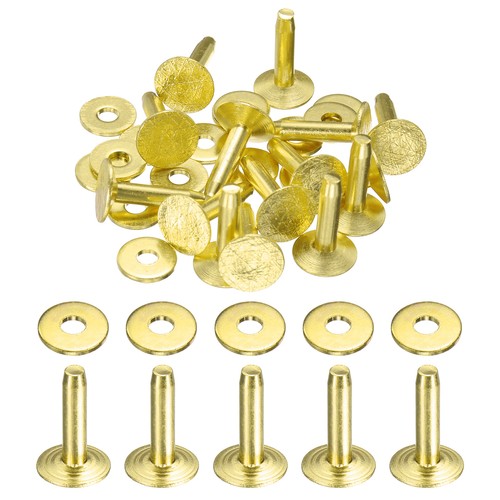 15set brass rivets and burrs - brass,