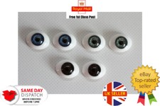 SOLID GLASS EYES OVAL FLAT