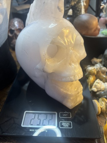 Mangano calcite carved crystal - mangano,