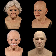 Realistic Bald Old Man Mask