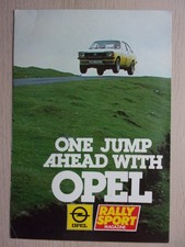 OPEL RALLY SPORT TEAM orig 1978 UK Mkt Publicity Brochure - D.O.T Kadett GT/E
