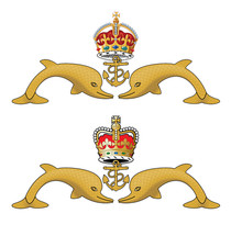 Submariner Dolphins Submarine Navy Vinyl Stickers Decal Veteran (SK208) Licensed