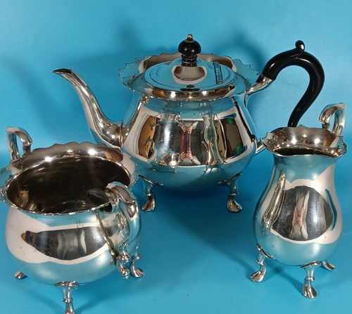 Silver plated tea set - silver, atkins