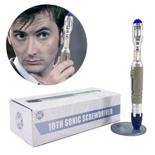 10th Doctor Who Metal Tactile Sonic Screwdriver Prop Replica Extendable Toy Xmas