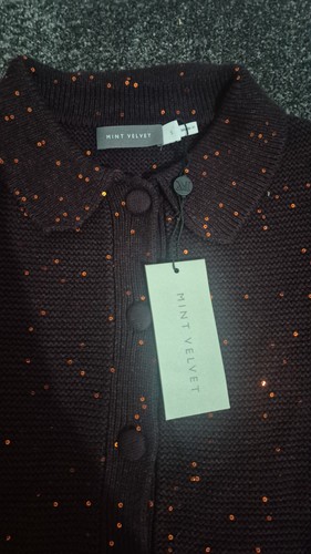 Mint velvet brown knit sequin - mint,
