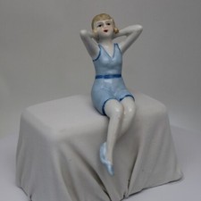Figurine Bathing Beauty Sexy Art Deco-German Style Art Nouveau Style Porcelain