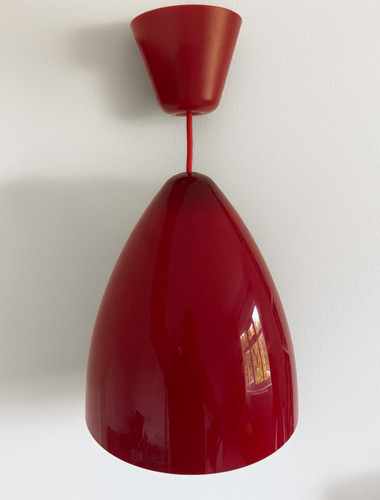 Red pendant light - fitting,