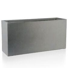 Trough Large Garden Planters IDEALIST Light Concrete Outdoor Pots with Drainage