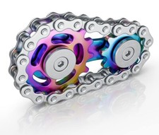 Fidget Spinner Linkage Bike Chain- Stainless Steel Metal ADHD Autism/stress NEW