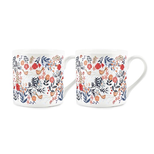 Singing birds bone china - bone,