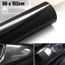 6D Car Interior Wrap Sticker Glossy Carbon Fiber Vinyl Film Car Accessories Trim