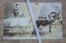 Watt  & Ferguson Montrose Works Stoneware flagon RP postcard man cart Donkey 