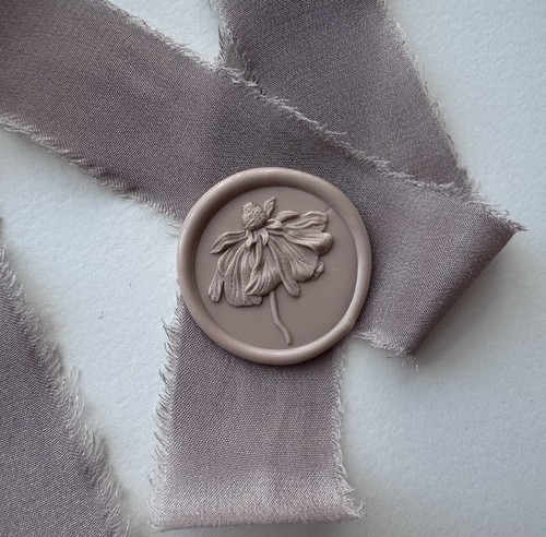 Wax seal stamp flower - stamp,