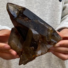 2.01LB  Natural Black Crystal Cluster - Rare Healing Stone Collector's Specimen