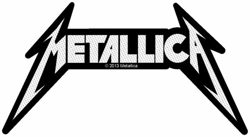 Metallica shaped logo sew-on