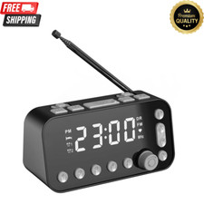 DAB+FM Radio Clock Alarm LED Digital Sleep Bedside Dual Timer Large Display UK