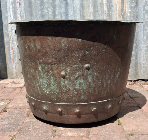 Large copper rivetted - copper, antique