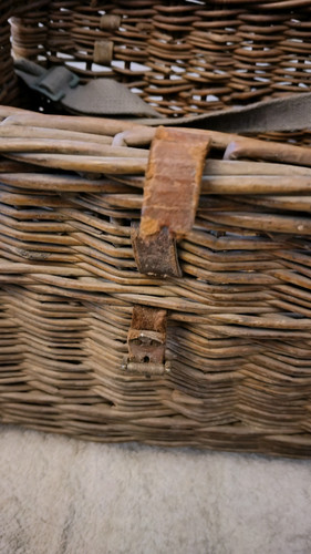 Vintage wicker fishing - wicker, creel