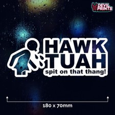 HAWK TUAH Spit On That Thang Car Sticker Decal Car Van Truck Vinyl Funny