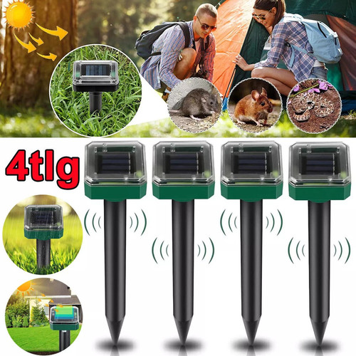 4pc ultrasonic solar garden - ultrasonic,