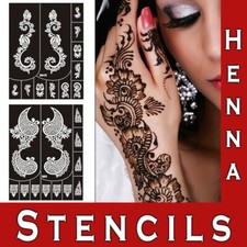 Temporary Tattoo Henna Stencils Glitter Mehndi Template Body Art Hand Lace