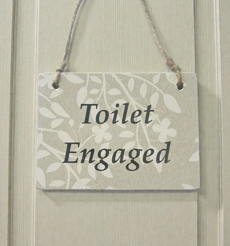 Toilet engaged vacant - engaged,