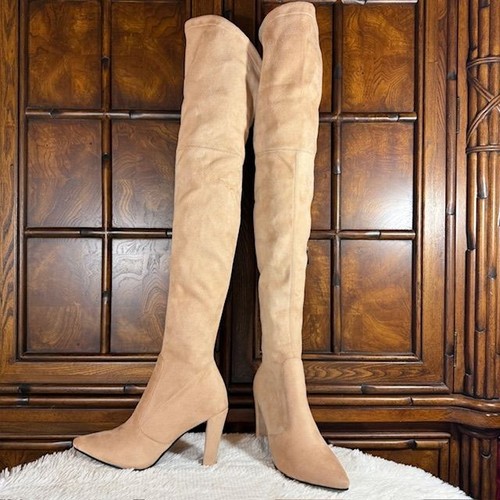 Honey beige stretch - honey, suede