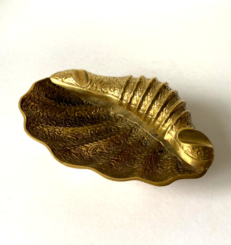 Vintage brass shell shaped - vintage,