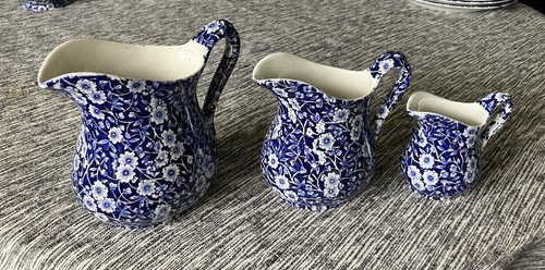 Three calico pitchers jugs - three(3), /jugs