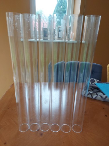 Clear acrylic tube 500mm long - clear,