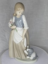 Nao by Lladro Girl with Puppy