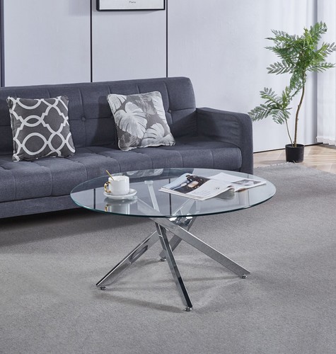 Round table glass coffee - table,,