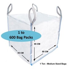 One Tonne FIBC Dumpy Bags 1 Ton Bulk Jumbo Builders Garden Rubble Aggregate Sack
