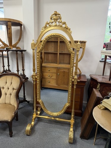 Louis xvi gilt cheval - louis, mirror
