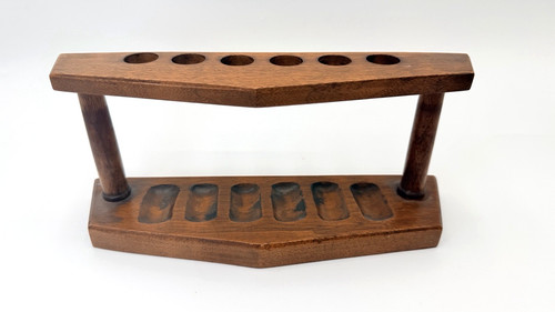 Vintage pipe wood stand - wood,