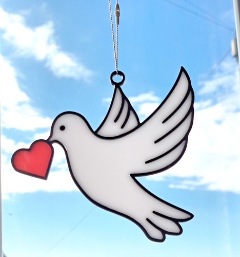 Dove peace love suncatcher - of,