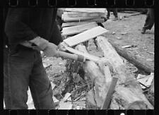 Splitting Shingles,Froe,Maul,Coalins Project,Farm,Kentucky,KY,FSA,1936,Mydans,12