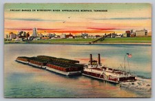 Postcard Freight Barges on