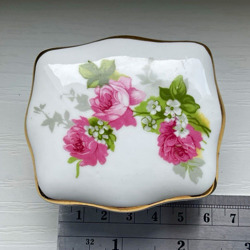 Vintage floral porcelain tiny - vintage,