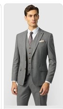 3 Pieces Grey Men's Suit For
