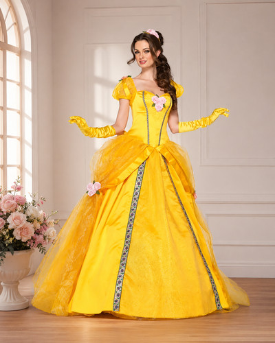 Women yellow princess ball - yellow,