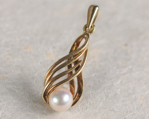 Vintage 14ct gold cultured - 14ct,