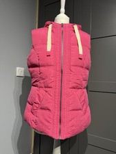 Pink Padded Thick Bodywarmer Gilet Warm Winter Size 14 F&F Hooded Lined Zip