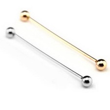 Mens Collar Bar Neck Tie Shirt Pin Tie 5.5cm Silver Gold Clip Clasp Boys Gift UK